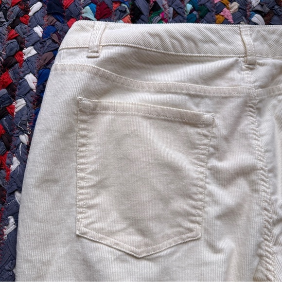 Coldwater Creek Cream Embroidered Straight Leg Corduroy Pants Women’s Size 12 - Picture 9 of 13